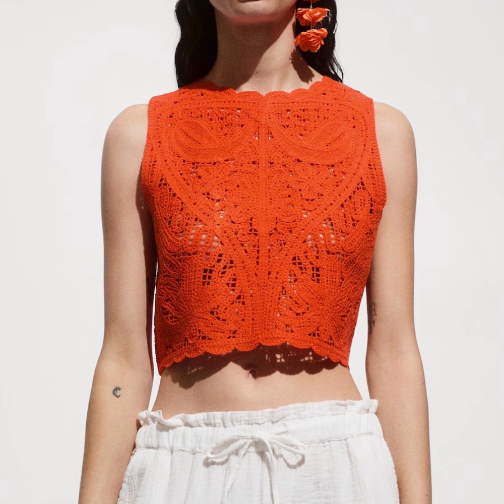 MANGO Women’s Crochet Top